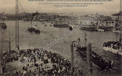 Carte postale ancienne Inauguration de la nouvelle Entrée du Port — Saint-Nazaire (Loire-Atlantique)
