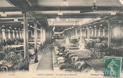 Carte postale ancienne Le salon de La Navarre — Saint-Nazaire (Loire-Atlantique)