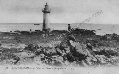 Carte postale ancienne Pointe du Phare à Villez-Martin — Saint-Nazaire (Loire-Atlantique)