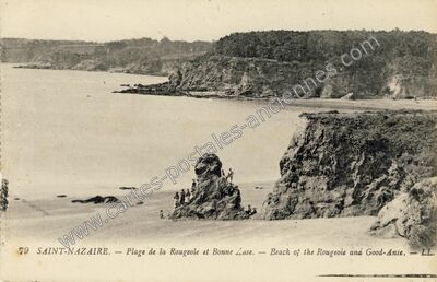 Carte postale ancienne Plage de la Rougeole et Bonne Anse — Saint-Nazaire (Loire-Atlantique)