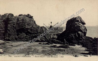 Carte postale ancienne Saint-Marc. - Les Rochers — Saint-Nazaire (Loire-Atlantique)