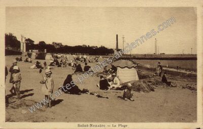 Carte postale ancienne La Plage — Saint-Nazaire (Loire-Atlantique)
