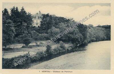 Carte postale ancienne Château de Portillon — Vertou (Loire-Atlantique)