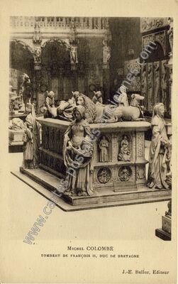 Carte postale ancienne Tombeau de F II Duc de Bretagne — Nantes (Loire-Atlantique)