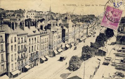 Carte postale ancienne Le Quai de la Fosse — Nantes (Loire-Atlantique)