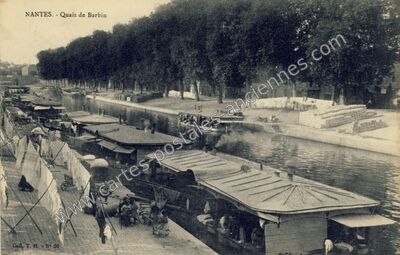 Carte postale ancienne Quais de Barbin — Nantes (Loire-Atlantique)