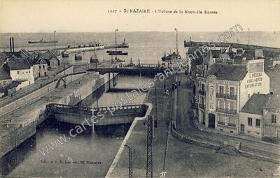 Carte postale ancienne L'Écluse de la Nouvelle Entrée — Saint-Nazaire (Loire-Atlantique)