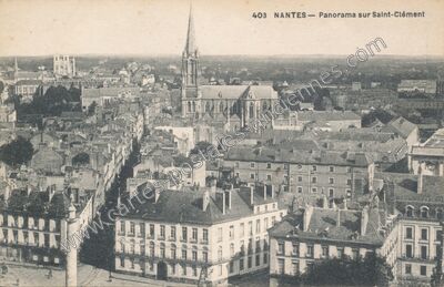 Carte postale ancienne Panorama sur Saint-Clément — Nantes (Loire-Atlantique)