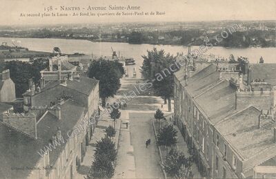 Carte postale ancienne Avenue Sainte-Anne — Nantes (Loire-Atlantique)