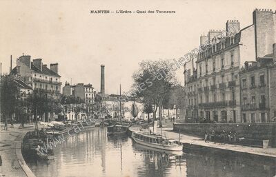 Carte postale ancienne L'Erdre - Quai des Tanneurs — Nantes (Loire-Atlantique)