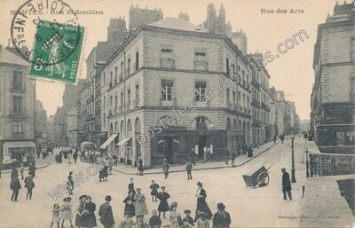 Carte postale ancienne Rue St Similien — Nantes (Loire-Atlantique)