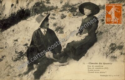 Carte postale ancienne Chants du Quercy — Non Localisée (Lot)