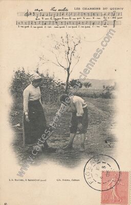 Carte postale ancienne Les Chansons du Quercy — Non Localisée (Lot)