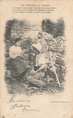 Carte postale ancienne Les Chansons du Quercy — Non Localisée (Lot)