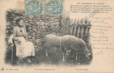 Carte postale ancienne Les Chansons du Quercy — Non Localisée (Lot)