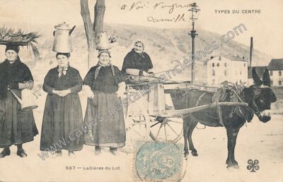 Carte postale ancienne Type du Centre — Non Localisée (Lot)