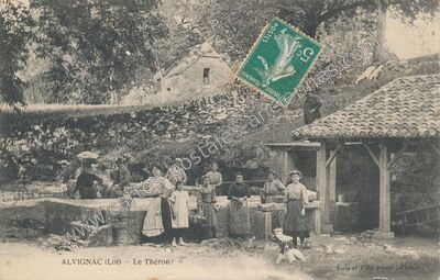 Carte postale ancienne Le Théron — Alvignac (Lot)