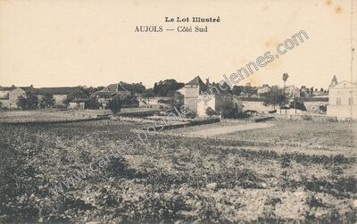 Carte postale ancienne Côté Sud — Aujols (Lot)