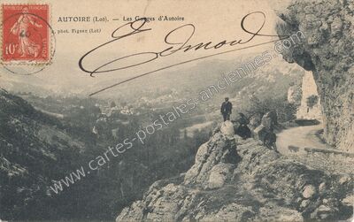 Carte postale ancienne Les Gorges d'Autoire — Autoire (Lot)