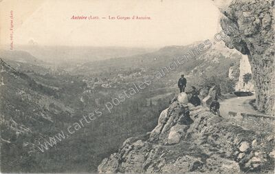 Carte postale ancienne Les Gorges d'Autoire — Autoire (Lot)