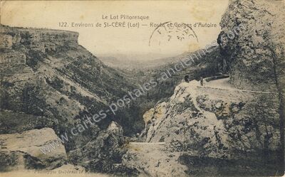 Carte postale ancienne Gorges d'Autoire — Autoire (Lot)