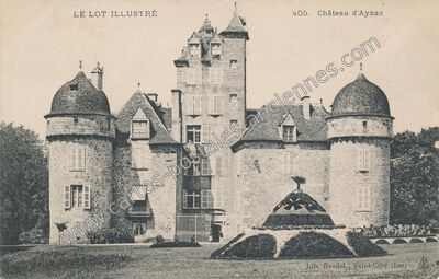 Carte postale ancienne Chateau d'Aynac — Aynac (Lot)