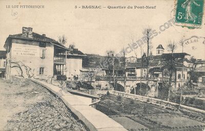Carte postale ancienne Bagnac — Bagnac-sur-Célé (Lot)