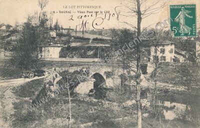 Carte postale ancienne Bagnac — Bagnac-sur-Célé (Lot)