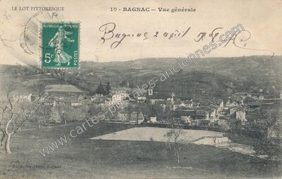 Carte postale ancienne Bagnac — Bagnac-sur-Célé (Lot)
