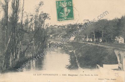 Carte postale ancienne Bagnac — Bagnac-sur-Célé (Lot)