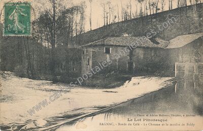 Carte postale ancienne Moulin Baldy — Bagnac-sur-Célé (Lot)