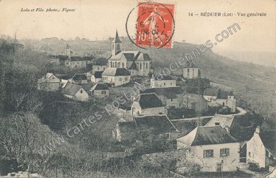 Carte postale ancienne Vue générale — Béduer (Lot)