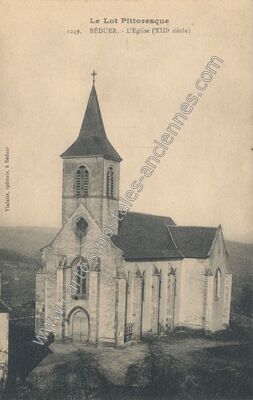 Carte postale ancienne L'Eglise (XIIIe siècle) — Béduer (Lot)