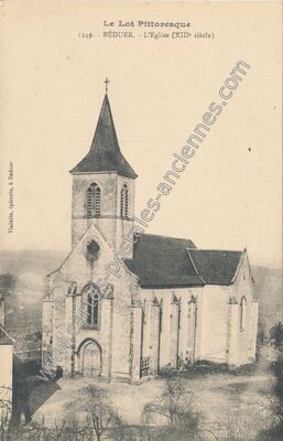 Carte postale ancienne L'Eglise (XIIIe siècle) — Béduer (Lot)