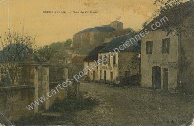 Carte postale ancienne Vue du Château — Béduer (Lot)