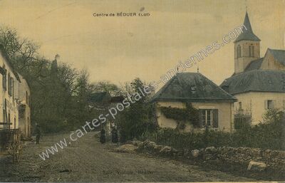 Carte postale ancienne Centre — Béduer (Lot)