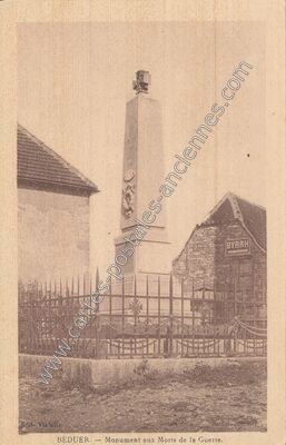 Carte postale ancienne Monument aux Morts de la Guerre — Béduer (Lot)