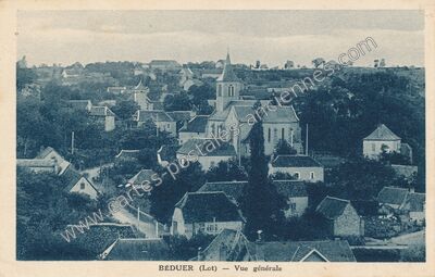 Carte postale ancienne Vue générale — Béduer (Lot)