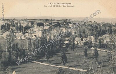 Carte postale ancienne Le Lot Pittoresque - Vue Générale — Le Bourg (Lot)