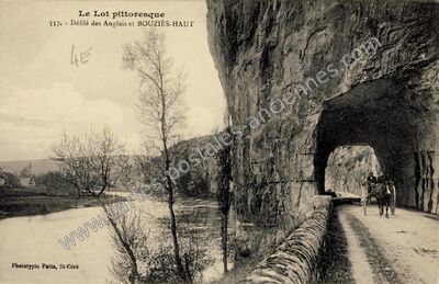 Carte postale ancienne Bouzies Haut — Bouziès (Lot)
