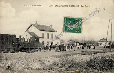 Carte postale ancienne Bretenoux Biars — Bretenoux (Lot)