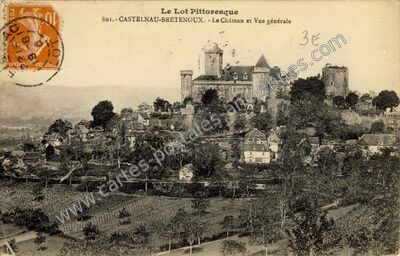 Carte postale ancienne Castelnau Bretenoux — Bretenoux (Lot)
