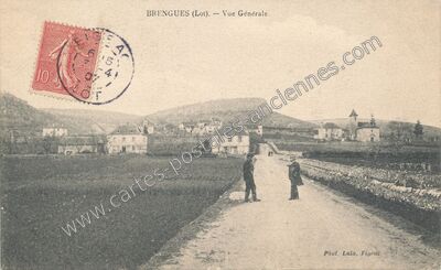 Carte postale ancienne Vue Générale — Brengues (Lot)