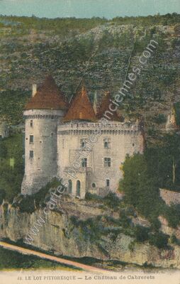 Carte postale ancienne Le Château — Cabrerets (Lot)
