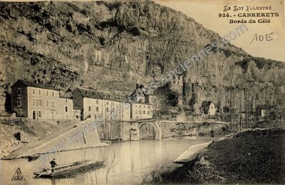 Carte postale ancienne Bords du Célé — Cabrerets (Lot)