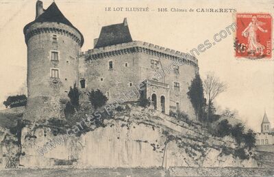Carte postale ancienne Château de Cabrerets — Cabrerets (Lot)