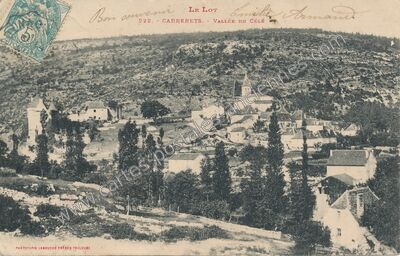 Carte postale ancienne Vallée du Célé — Cabrerets (Lot)