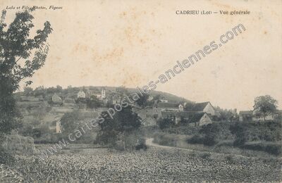 Carte postale ancienne Vue générale — Cadrieu (Lot)