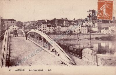 Carte postale ancienne Le Pont Neuf — Cahors (Lot)