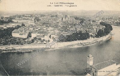 Carte postale ancienne Le Lot Pittoresque - Vue générale — Cahors (Lot)